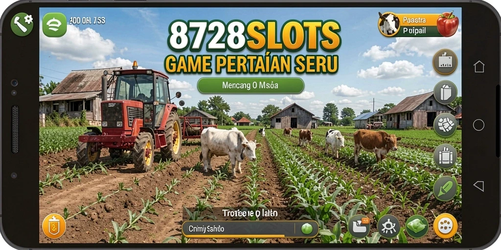 Screenshot utama 8728SLOTS menampilkan gameplay seru bertani.