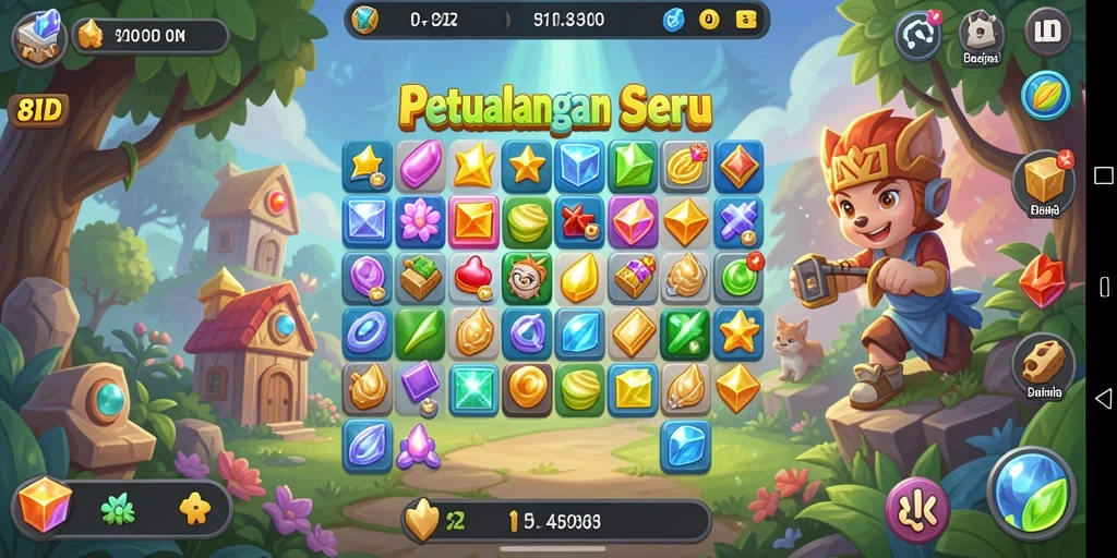 Tampilan gameplay 8ID dengan aksi seru pencocokan objek.