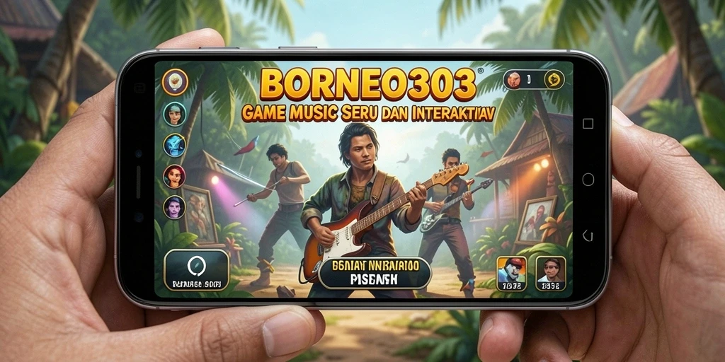 Screenshot permainan BORNEO303 menampilkan aksi seru dalam bermain musik.