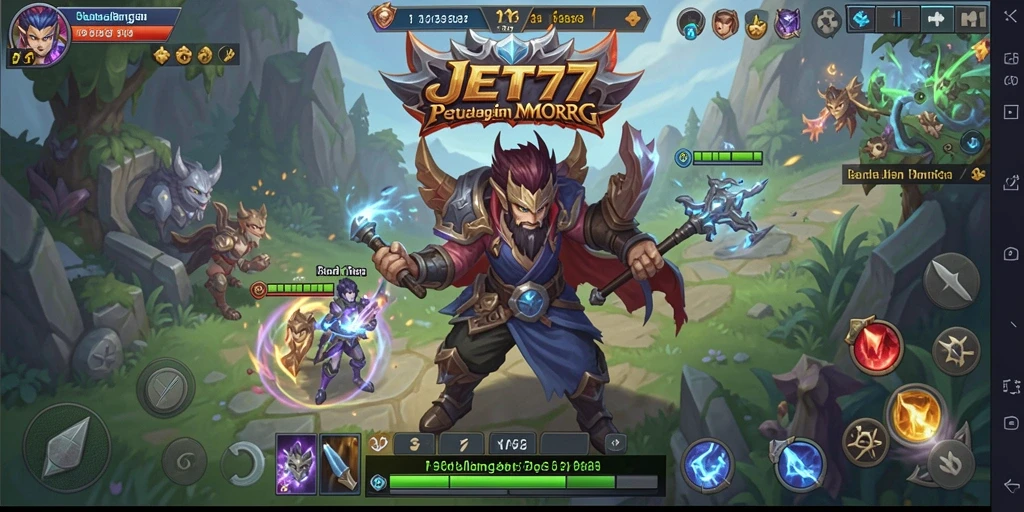 Tampilan gameplay JET77 yang seru dan mengasyikkan dalam dunia MMORPG.