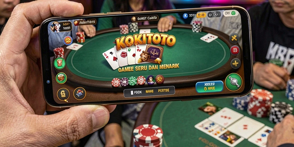Screenshot utama KOKITOTO menampilkan aksi seru permainan Poker.
