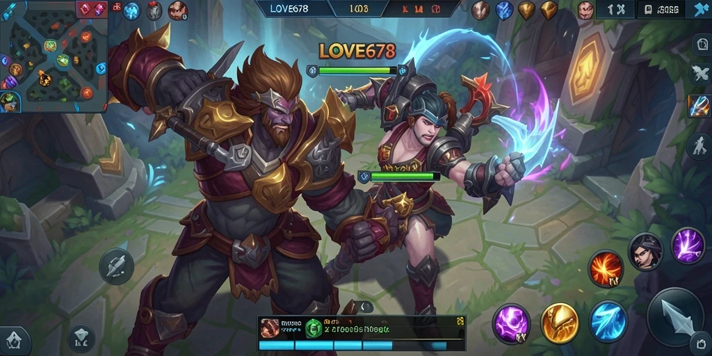 Tangkapan layar gameplay LOVE678 yang mendebarkan dengan aksi tim yang seru.