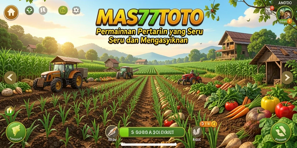 Tangkapan layar gameplay MAS77TOTO yang menunjukkan aktivitas bertani.