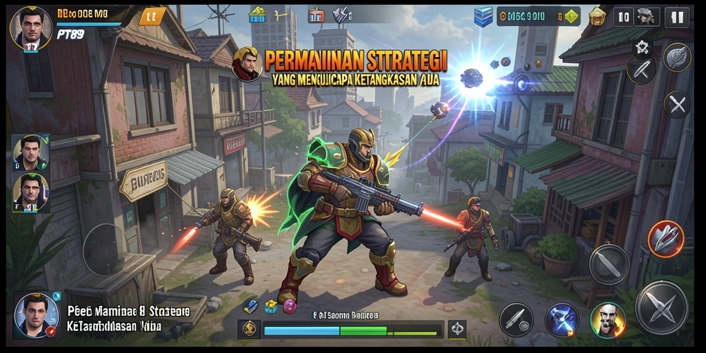Screenshot utama PT89 menampilkan strategi dan taktik yang sedang diterapkan pemain.