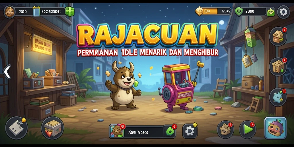 Tampilan gameplay Idle yang menarik di RAJACUAN.