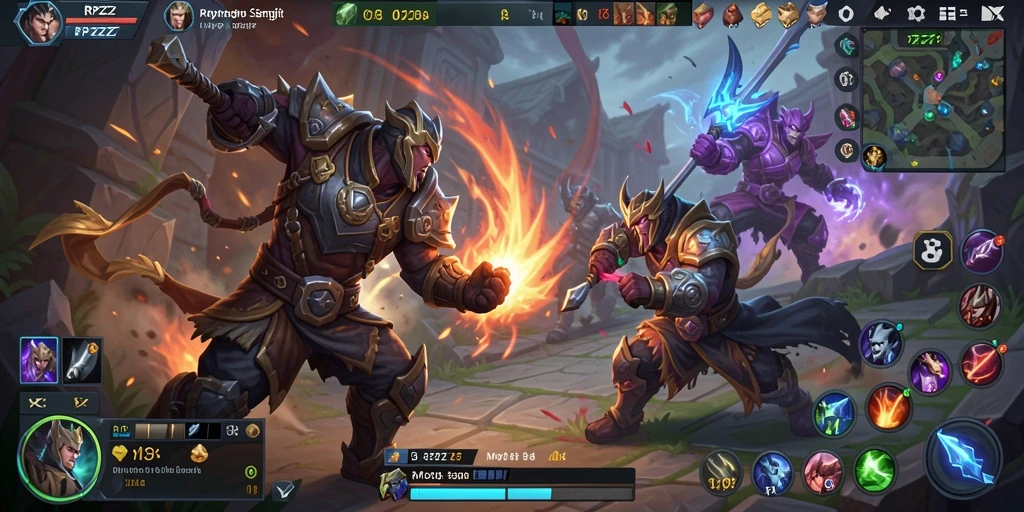 Screenshot gameplay RPZZZ menampilkan pertarungan tim yang menarik.
