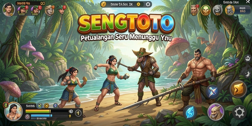 Screenshot gameplay SENGTOTO menampilkan petualangan seru di dunia terbuka.