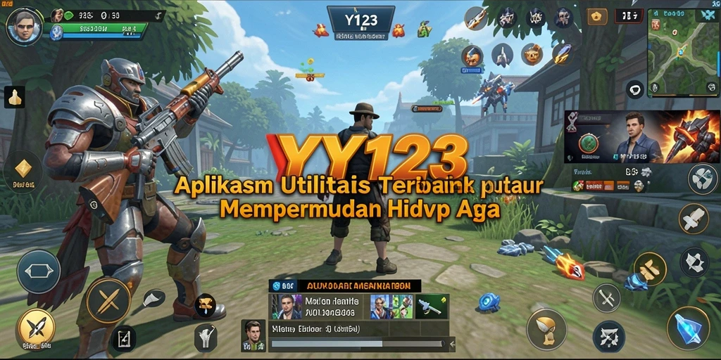 Tampilan utama aplikasi YY123 dengan fitur utilitas lengkap.
